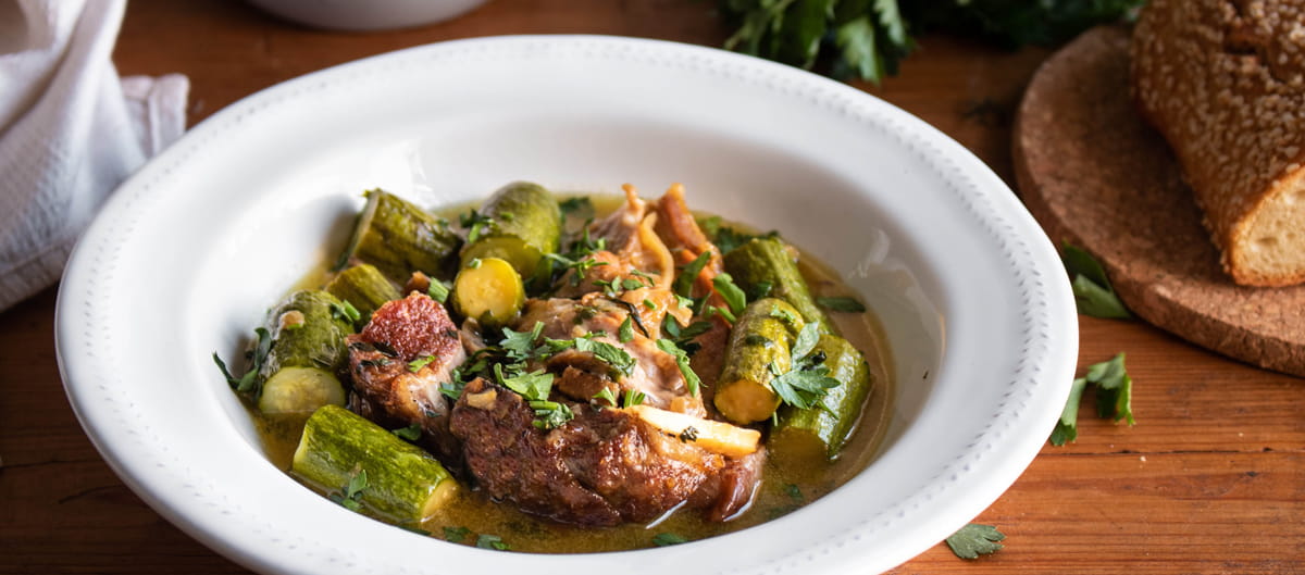 Lamm mit Zucchini Lamm mit Zucchini