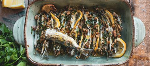 recipe image Mit Petersilie gefüllte Sardinen