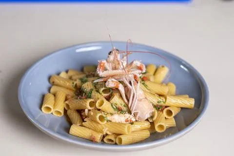 recipe image Ragattoni Al Olio με Ελαιόλαδο & Μπούκοβο με Καραβίδες