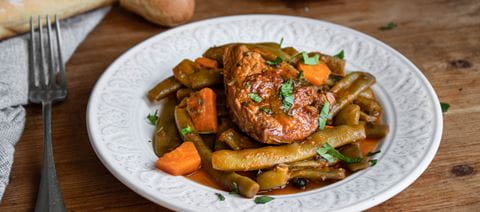 recipe image Μοσχαράκι με φασολάκια