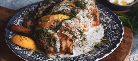 recipe image Κατσικάκι με γιαούρτι και μάραθο στο φούρνο