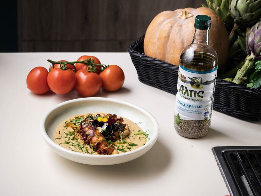 recipe image Ρεβιθάδα με Κρασάτο Χταπόδι