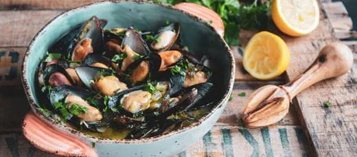 recipe image Μύδια αχνιστά με μουστάρδα