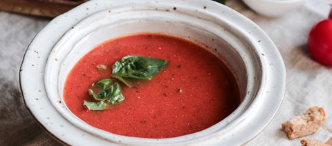 recipe image Cool tomato soup with katiki cheese