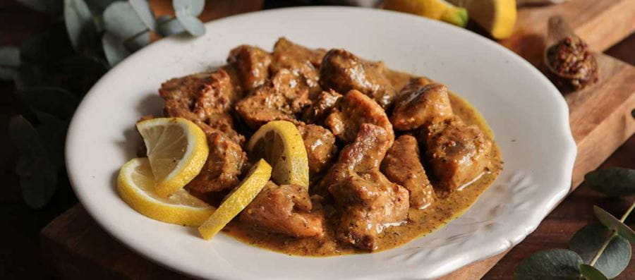 recipe image Pan-fried pork with mustard