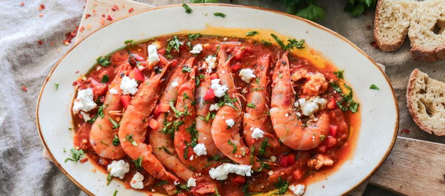 recipe image Saganaki (fried) shrimps