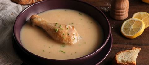 recipe image Куриный суп с яично-лимонным кремом